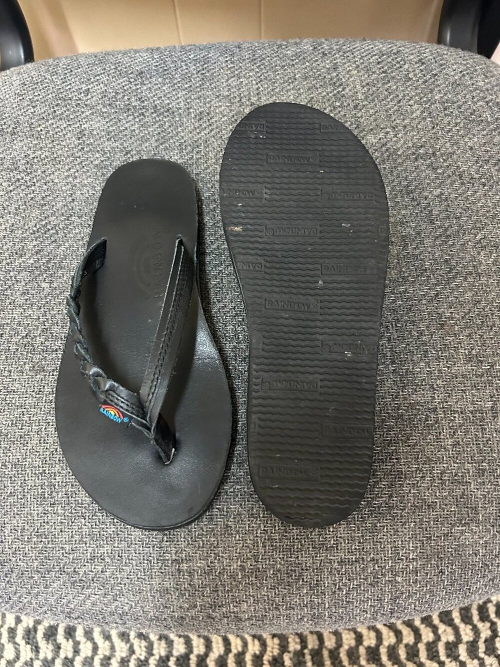 Rainbow Flirty Braid Flip Flops
